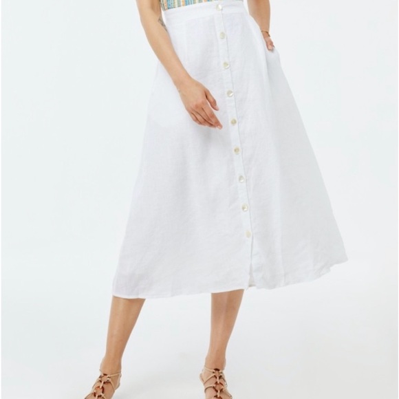Roller Rabbit Fawn MIDI Linen Skirt-L - Picture 3 of 12